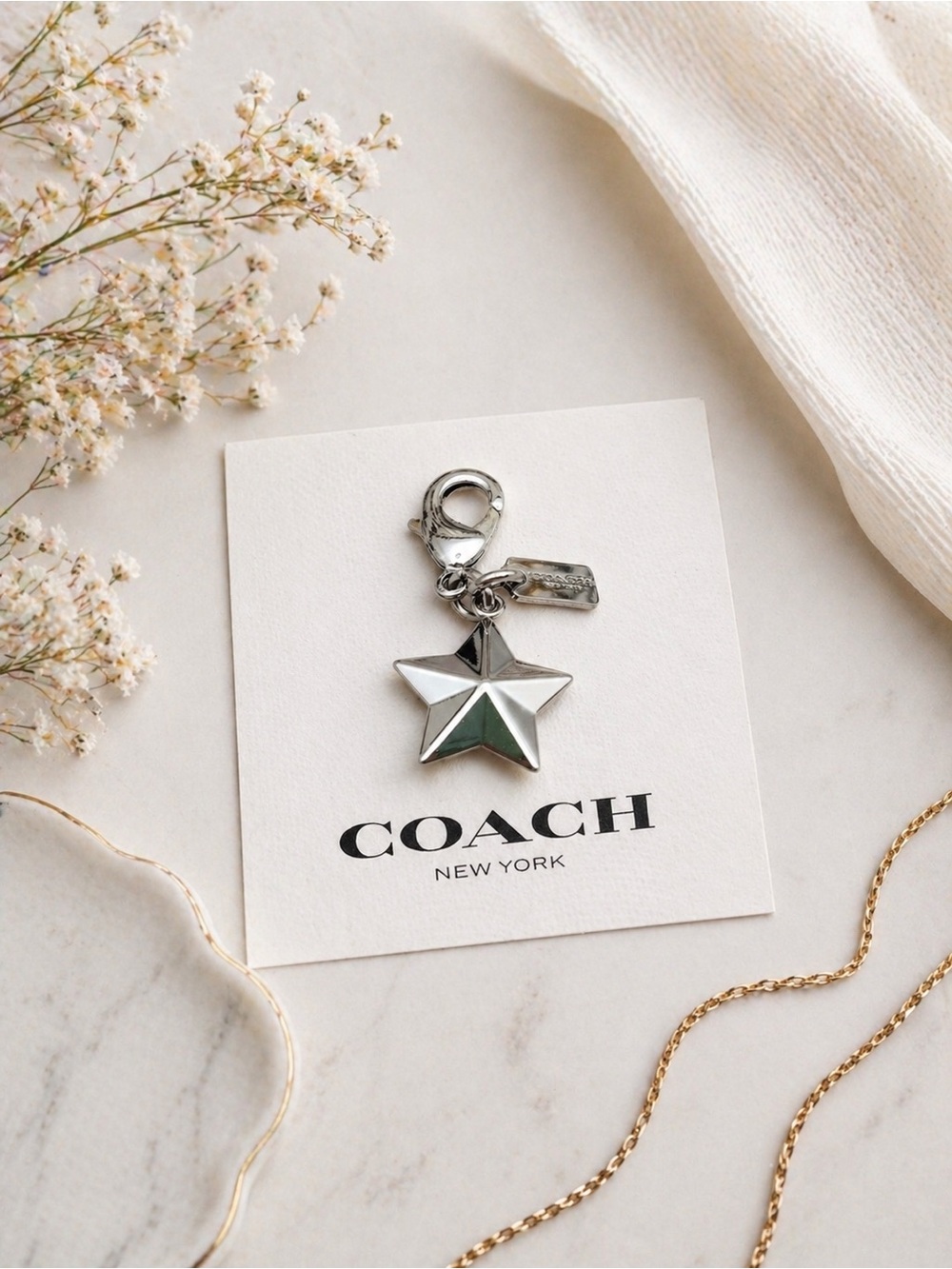 Coach Silver Star Charm